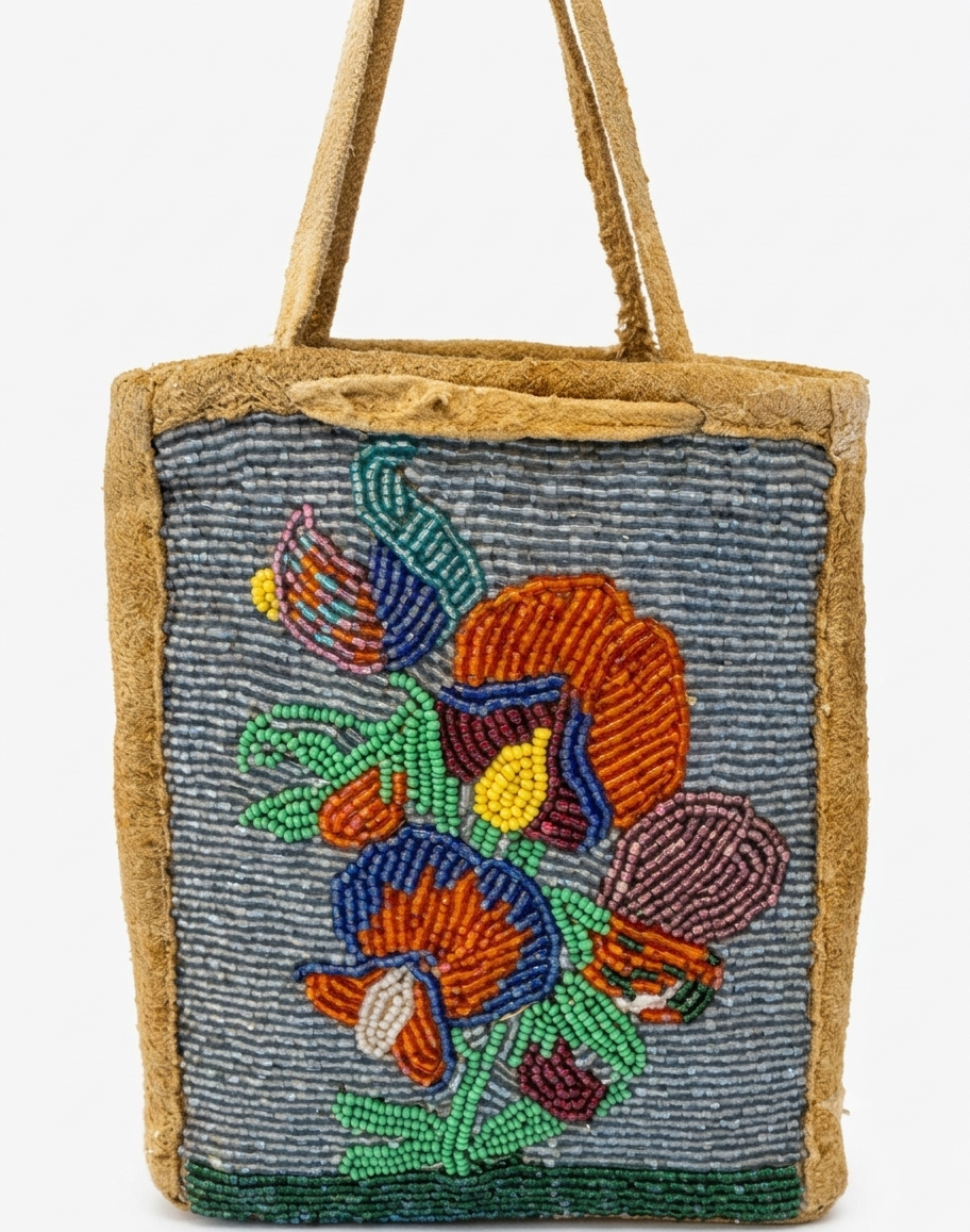 Colors of time, A Native American Antique Beaded Pouch Unfolds the Story of 1900